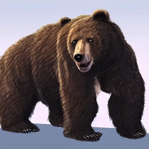 Prompt: Concept Art Of A Giant Evil Bear, HD