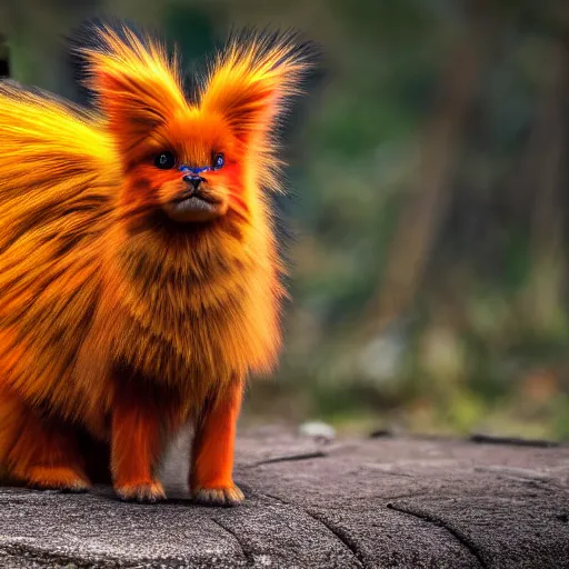 Prompt: national geographic photo of flareon, pokemon in the wild, intricate, portrait, 8 k highly professionally detailed, hdr, award winning