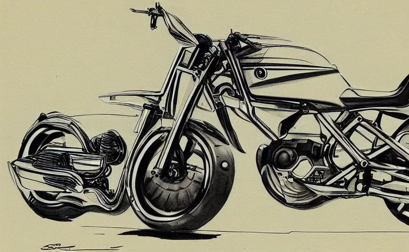 Image similar to 1 9 7 0 s yamaha sport motorcycle concept, sketch, art,