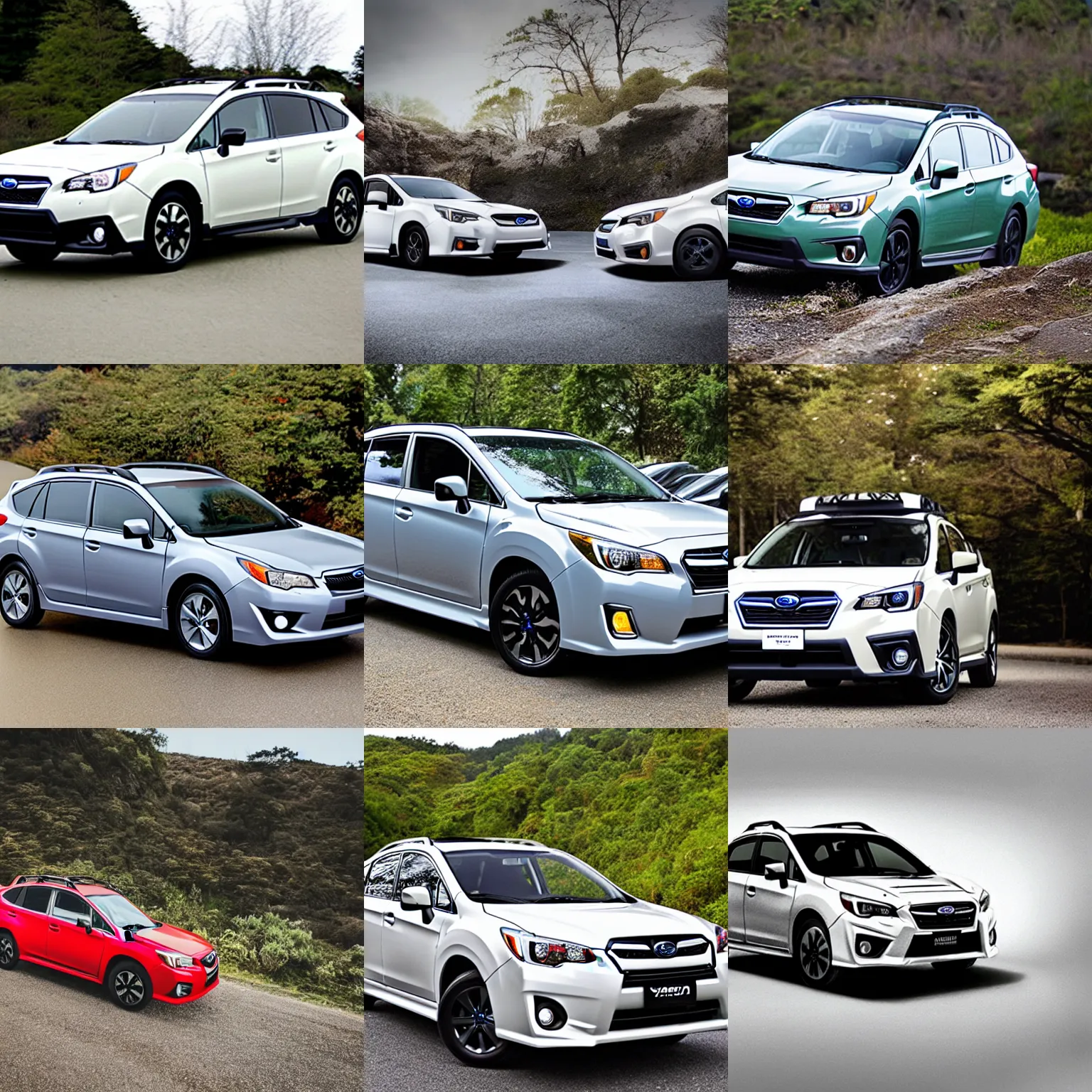 Prompt: Subaru car, Yamamoto style
