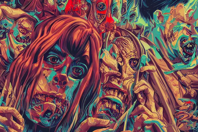 Image similar to night of the living dead, tristan eaton, victo ngai, artgerm, rhads, ross draws