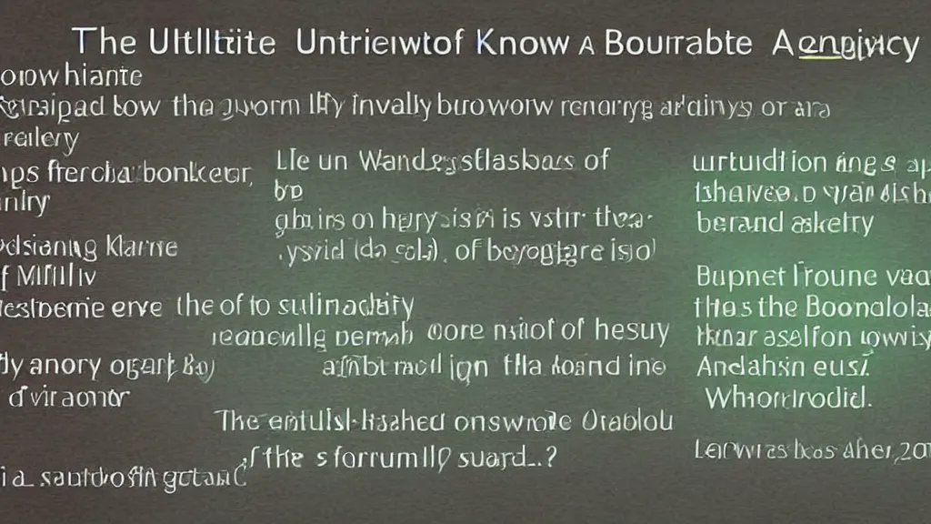 Prompt: the ultimate knowable boundary of reality