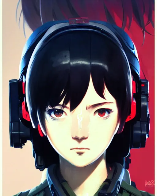 Image similar to girl wearing tactical gear, very anime, fine - face, audrey plaza, realistic shaded perfect face, fine details. anime. realistic shaded lighting poster by ilya kuvshinov katsuhiro otomo ghost - in - the - shell, magali villeneuve, artgerm, jeremy lipkin and michael garmash and rob rey