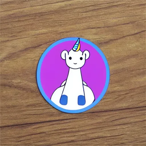 Image similar to cute unicorn sticker for kids