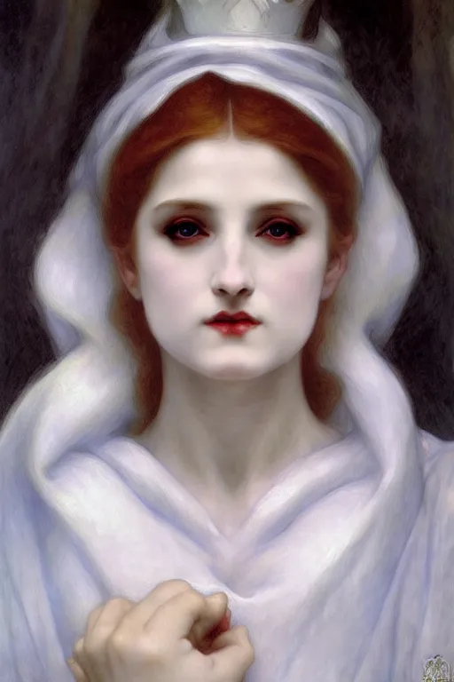 Image similar to snow queen evil demon, painting by rossetti bouguereau, detailed art, artstation