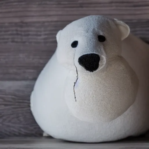 Prompt: a plush of a white seal, sigma 5 0 mm f 1. 4