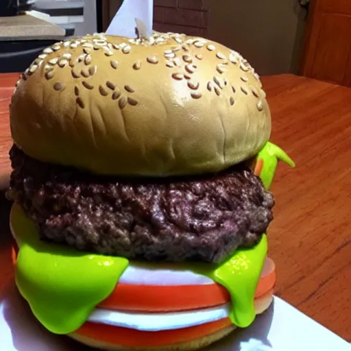 Prompt: slime burger, craigslist photo