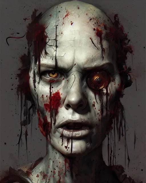 Image similar to hyper realistic photo portrait rathead zombie cinematic, greg rutkowski, james gurney, mignola, craig mullins, brom