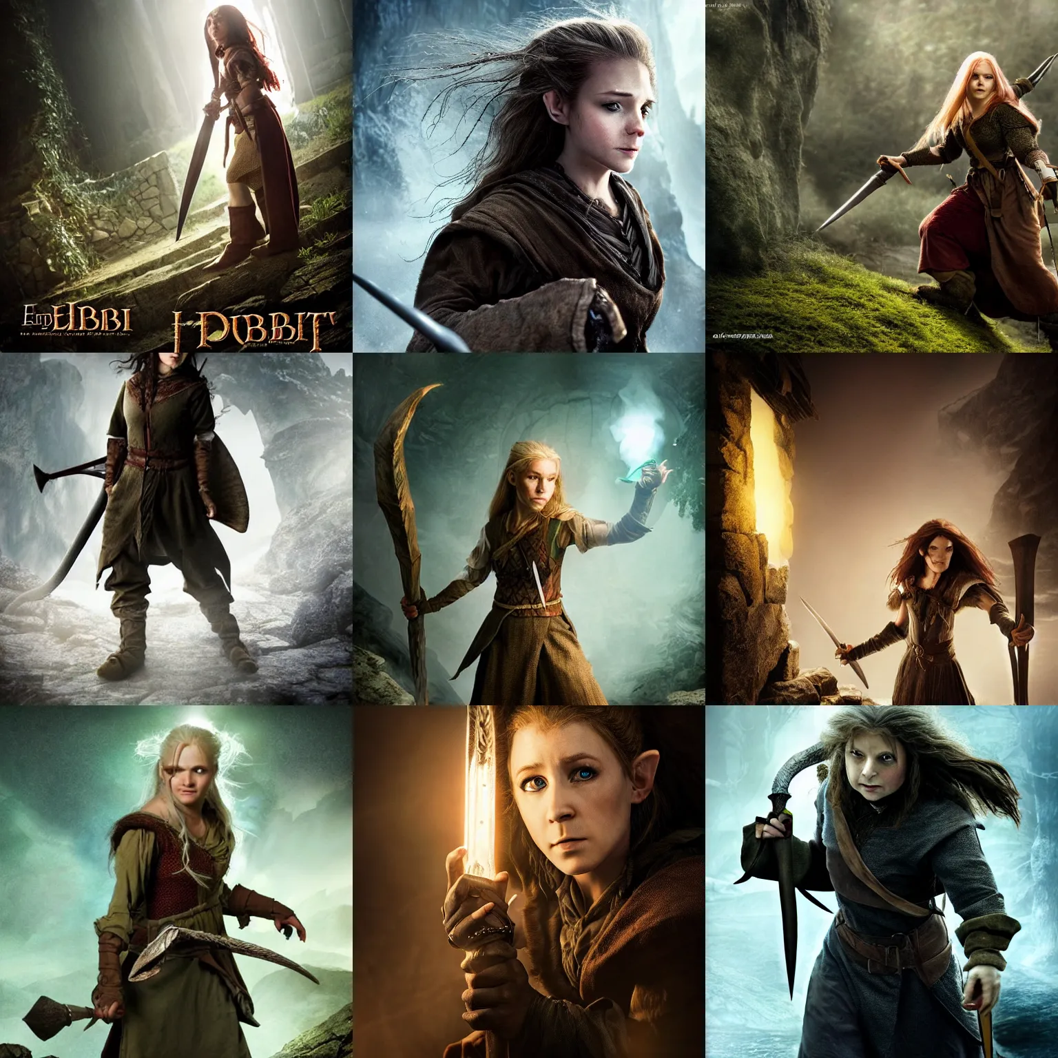 Prompt: epic fantasy d & d hobbit rogue, female, cinematic, beautiful lighting, realistic, action, epic