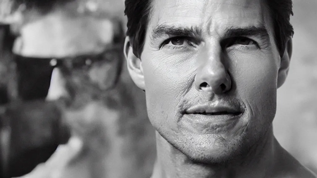 Image similar to A studio photo of Tom Cruise; the most beautiful photo in the world