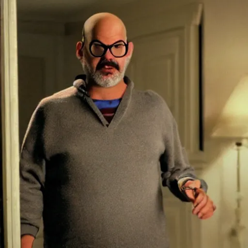 Prompt: david cross, movie still, from the new nightmare on elm street movie, 8 k, realistic