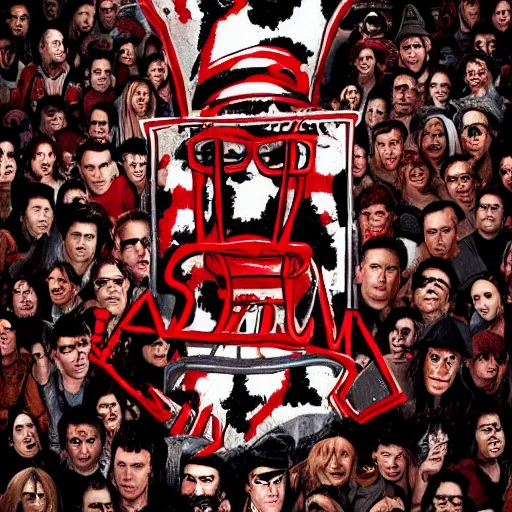 Prompt: gritty grimdark reboot of where's waldo, movie poster portrait