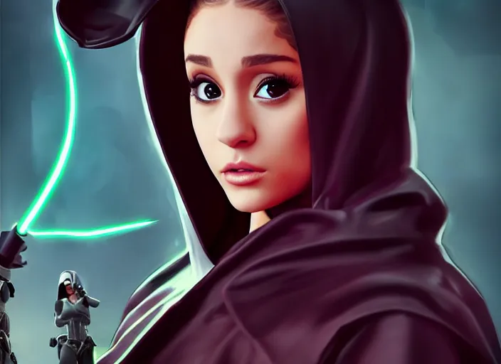 Image similar to Ariana Grande as an evil Sith lord trained by Darth Vader. Star Wars, artstation, Octane Render, photo realism character art by Artgerm