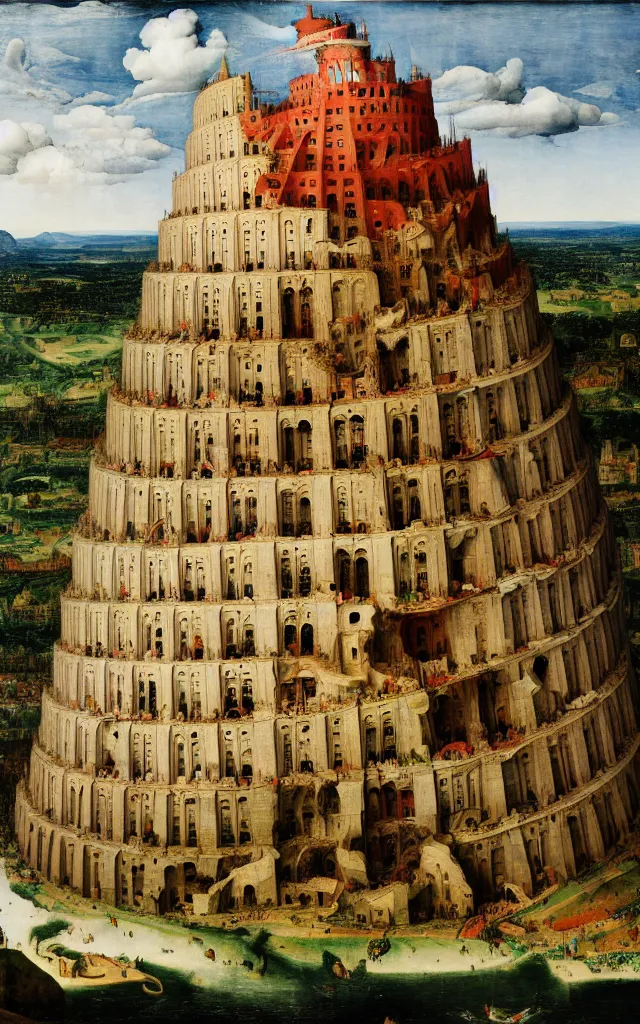 Image similar to the tower of babel by pieter breugel the elder