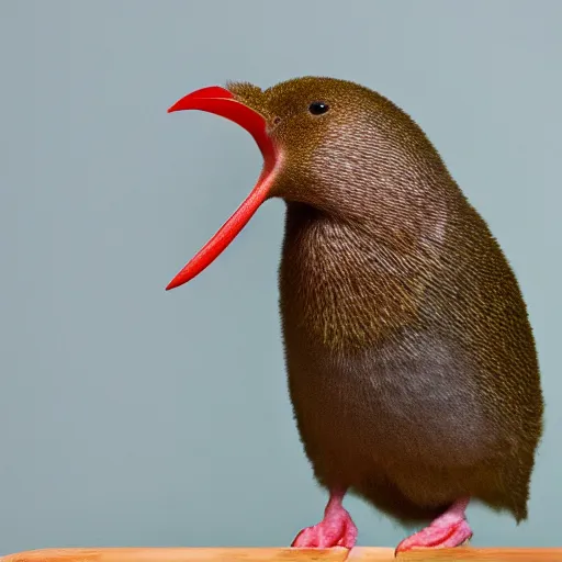 Image similar to a kiwi that is both a bird and a fruit