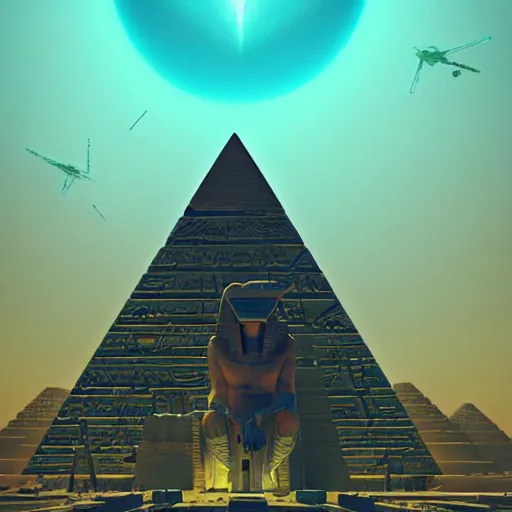 Prompt: cyberpunk pyramids in egypt by paolo eleuteri serpieri and tomer hanuka and chesley bonestell and daniel merriam and tomokazu matsuyama, unreal engine, high resolution render, featured on artstation, octane, 8 k, highly intricate details, vivid colors