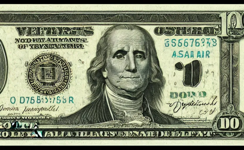 Image similar to rectangular photograph of ten dollar u. s. currency note featuring hamilton