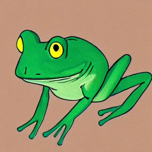 Prompt: a really little frog