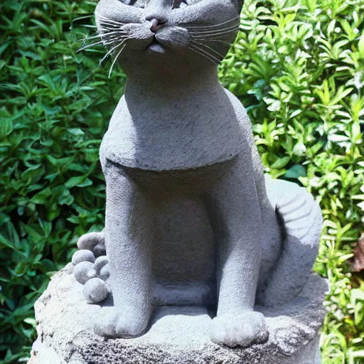 Image similar to a statue of a cute cat