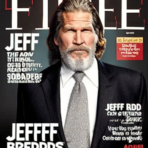 Prompt: jeff bridges the dude time magazine cover