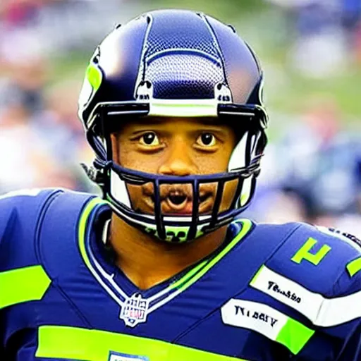 Image similar to russell wilson as a turtle