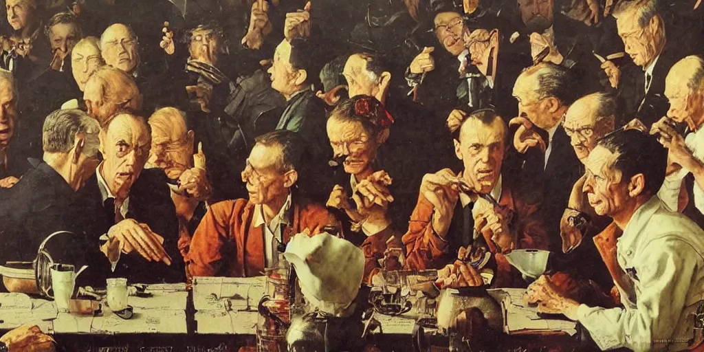 Image similar to geopolitics, by norman rockwell, dutch golden age, mix of styles, detailed, intricate, treasure planet color scheme