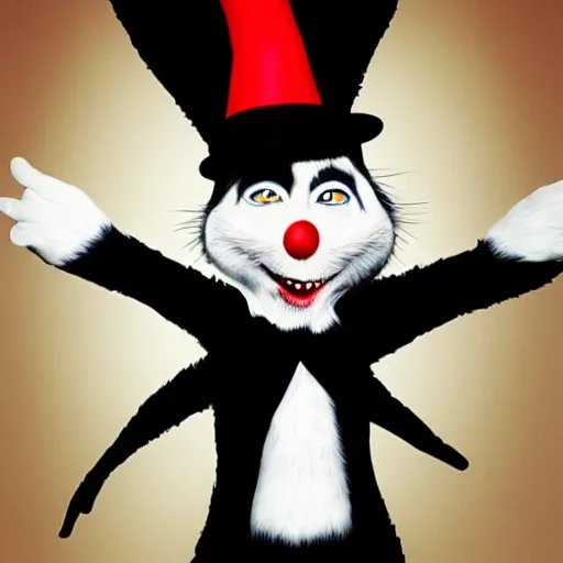 Image similar to marilyn manson as cat in the hat