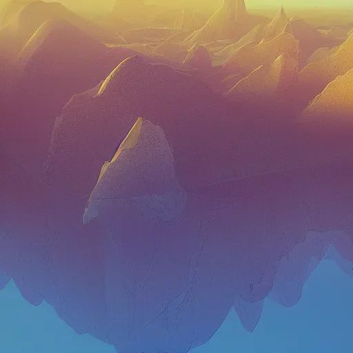 Prompt: A beautiful landscape, by beeple and Moebius