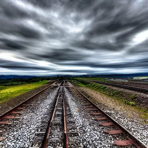 Image similar to train vagon flying through the clouds