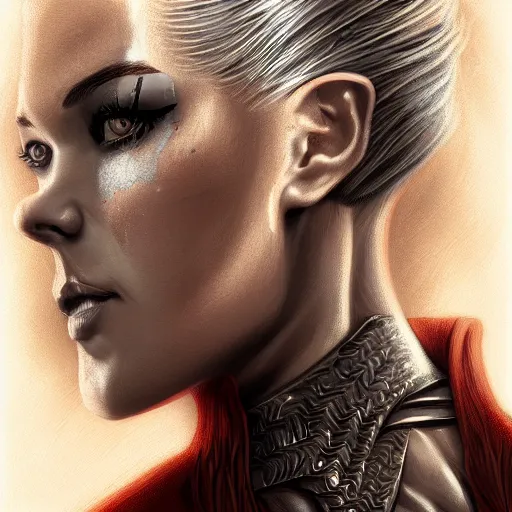 Image similar to comic book, kerli koiv by christopher _ c _ lee, light and shadow effects, intricate, highly detailed, digital painting, art station, concept art, smooth, sharp focus, illustration, advanced digital, atmospheric lighting, detailed face, christopher _ c _ lee