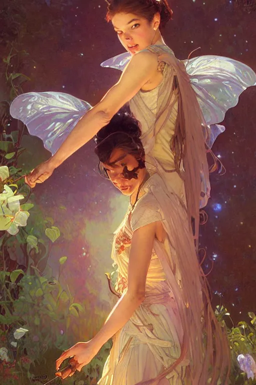 Image similar to 🌌🧚🏽‍♀️ ::3, by Stanley Artgerm Lau, greg rutkowski, thomas kindkade, alphonse mucha, loish, norman Rockwell,