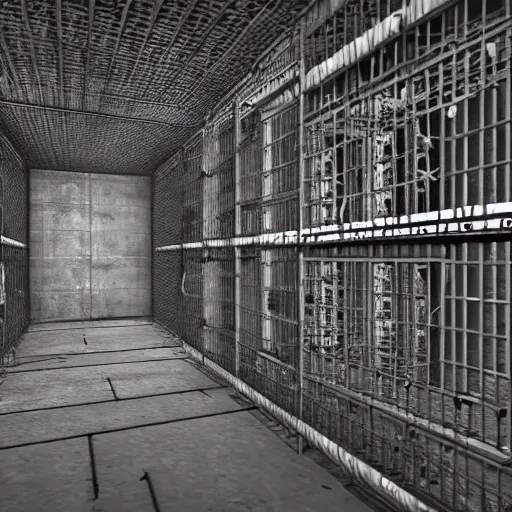Prompt: futurstic prison dungeon, 4K,