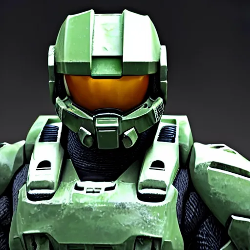 Prompt: master chief in a party hat, realistic, 4k, ultra detailed