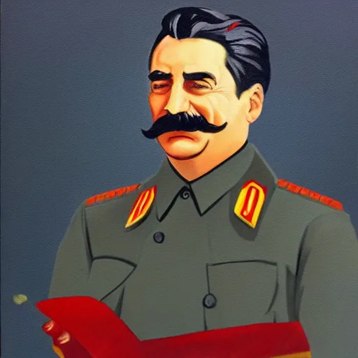 Image similar to stalin. art by danny belanger