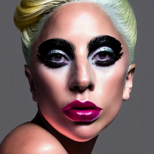 Image similar to A portrait of lady Gaga, 8k