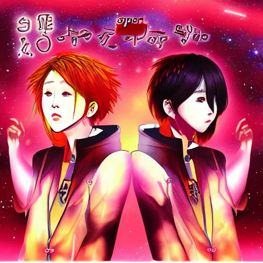 Image similar to the end of space, j - pop album cover art by minami