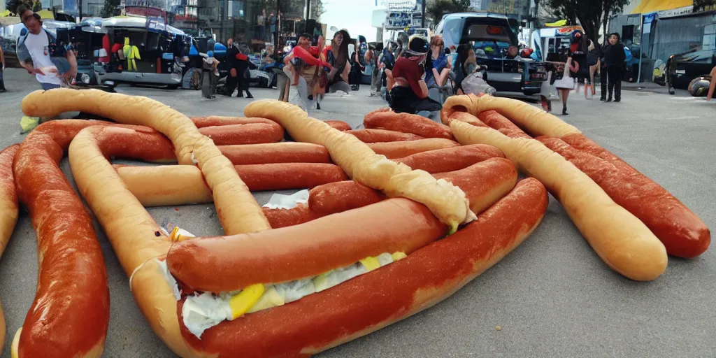 Image similar to ten foot long hotdog