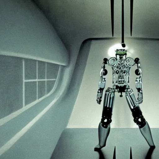 Prompt: movie still of a cyborg, cinematic composition, cinematic light, by alejandro jodorowsky and david lynch