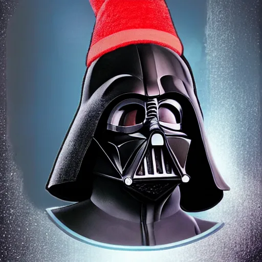 Image similar to darth vader as cat in the hat