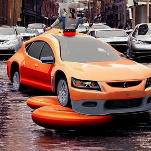 Image similar to floating cars