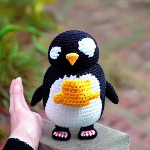 Image similar to cute penguin Amigurumi