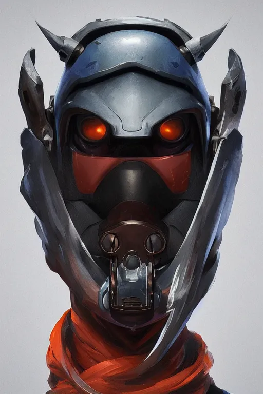 Image similar to epic mask helmet robot ninja portrait stylized as fornite style game design fanart by concept artist gervasio canda, behance hd by jesper ejsing, by rhads, makoto shinkai and lois van baarle, ilya kuvshinov, rossdraws global illumination radiating a glowing aura global illumination ray tracing hdr render in unreal engine 5