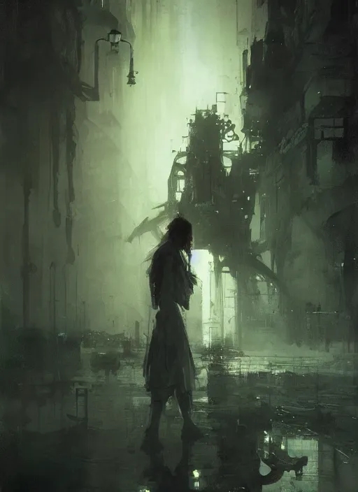 Image similar to monster, beautiful face, rule of thirds, intricate outfit, spotlight, by greg rutkowski, by jeremy mann, digital painting