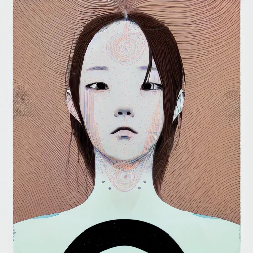 Prompt: a portrait of a girl by inio asano, beeple and james jean, aya takano color style, 4 k, super detailed