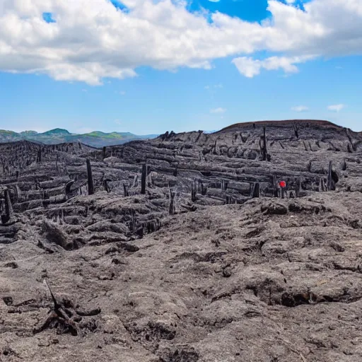 Image similar to scenic view of hell, tourist photo