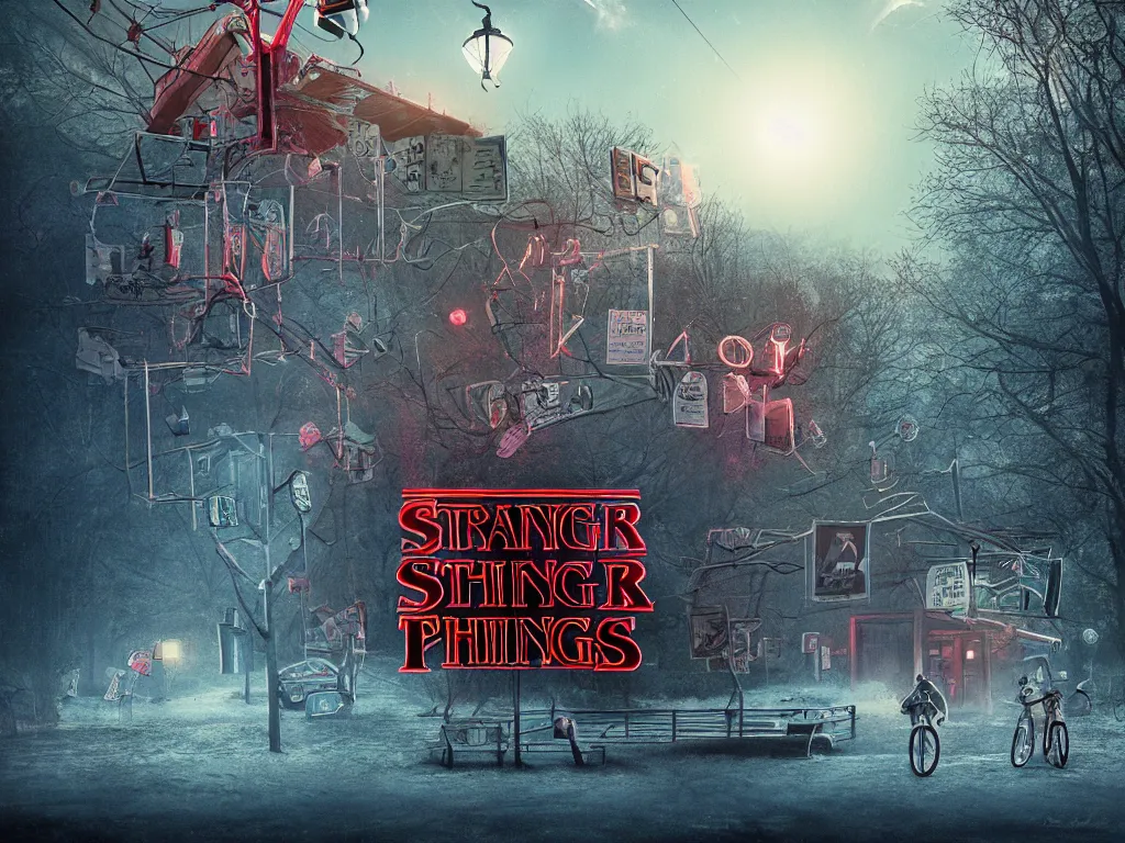 prompthunt: Dwayne Johnson in stranger things season 5 poster