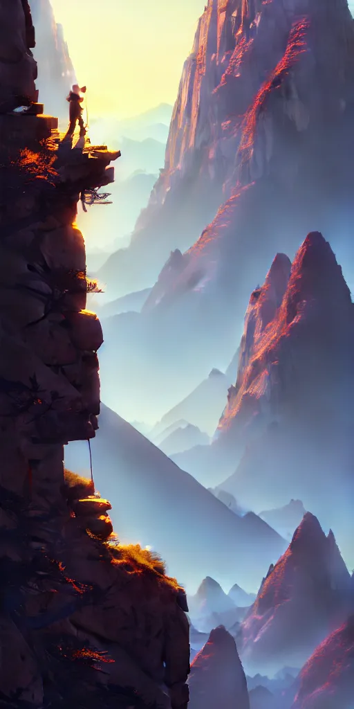 Image similar to highly detailed mountain, gta v, stephen bliss, unreal engine, fantasy art by greg rutkowski, loish, rhads, ferdinand knab, makoto shinkai and lois van baarle, ilya kuvshinov, rossdraws, tom bagshaw, global illumination, radiant light, detailed and intricate environment