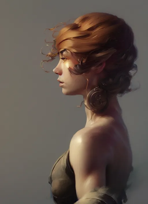 Image similar to side portrait, imogen poots, paladin, gloomhaven, organic painting, hard edges, gradient monochromatic color, luminescent, octane render, by greg manchess, huang guangjian, gil elvgren, sachin teng, greg rutkowski, jesper ejsing, rhads, ilya kuvshinov, cushart krenz