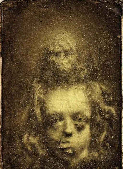 Image similar to old wetplate daguerreotype portrait explosion of data fragments, fractal, intricate, elegant, highly detailed, parallax, leica, medium format, subsurface scattering, by jheronimus bosch and greg rutkowski and louis jacques mande daguerre