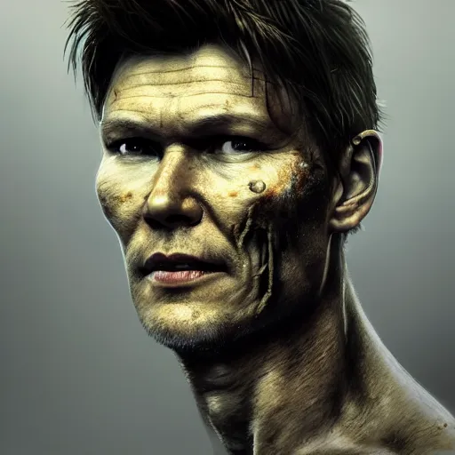 Prompt: portrait of morten harket as a zombie, 7 days to die zombie, fine art, award winning, intricate, elegant, sharp focus, cinematic lighting, highly detailed, digital painting, 8 k concept art, art by guweiz and z. w. gu, masterpiece, trending on artstation, 8 k